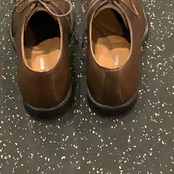 Johnson Murphy brown leather square toe oxfords.  Men’s 10.5 - Picture 3 of 4